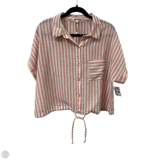 Blouse Short Sleeve By Kathy Ireland In Pink, Size: M