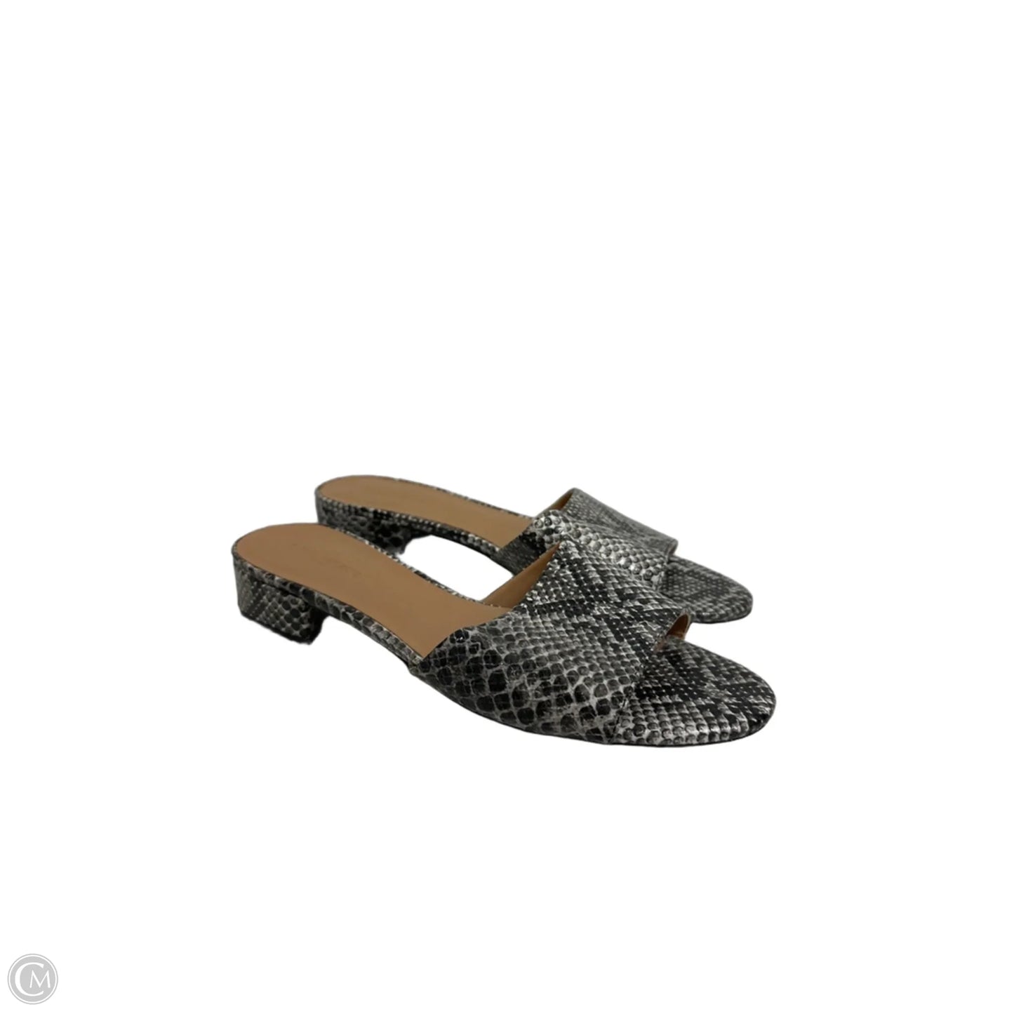 Sandals Heels Block By Banana Republic In Snakeskin Print, Size: 7.5