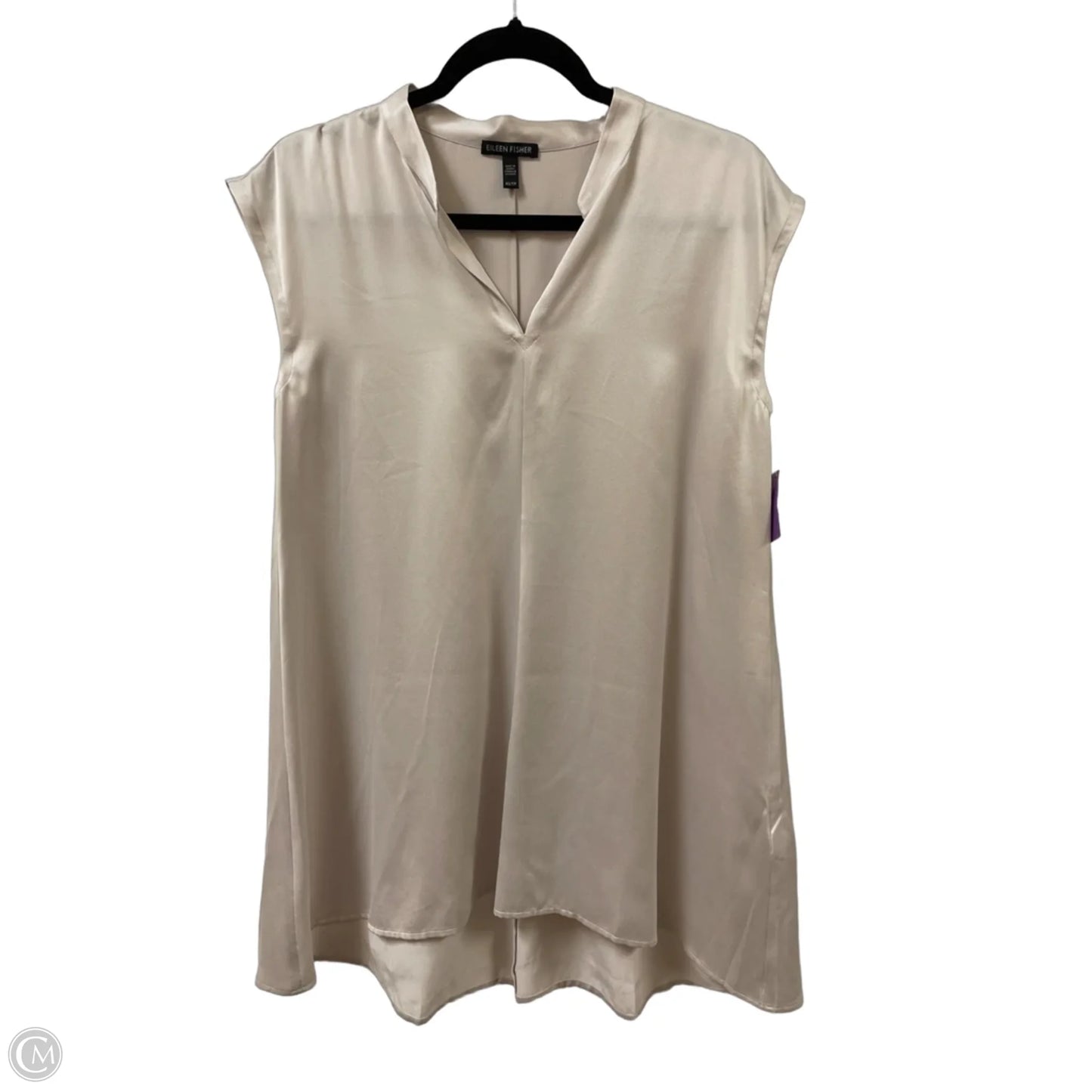 Top Short Sleeve By Eileen Fisher In Grey, Size: Xs