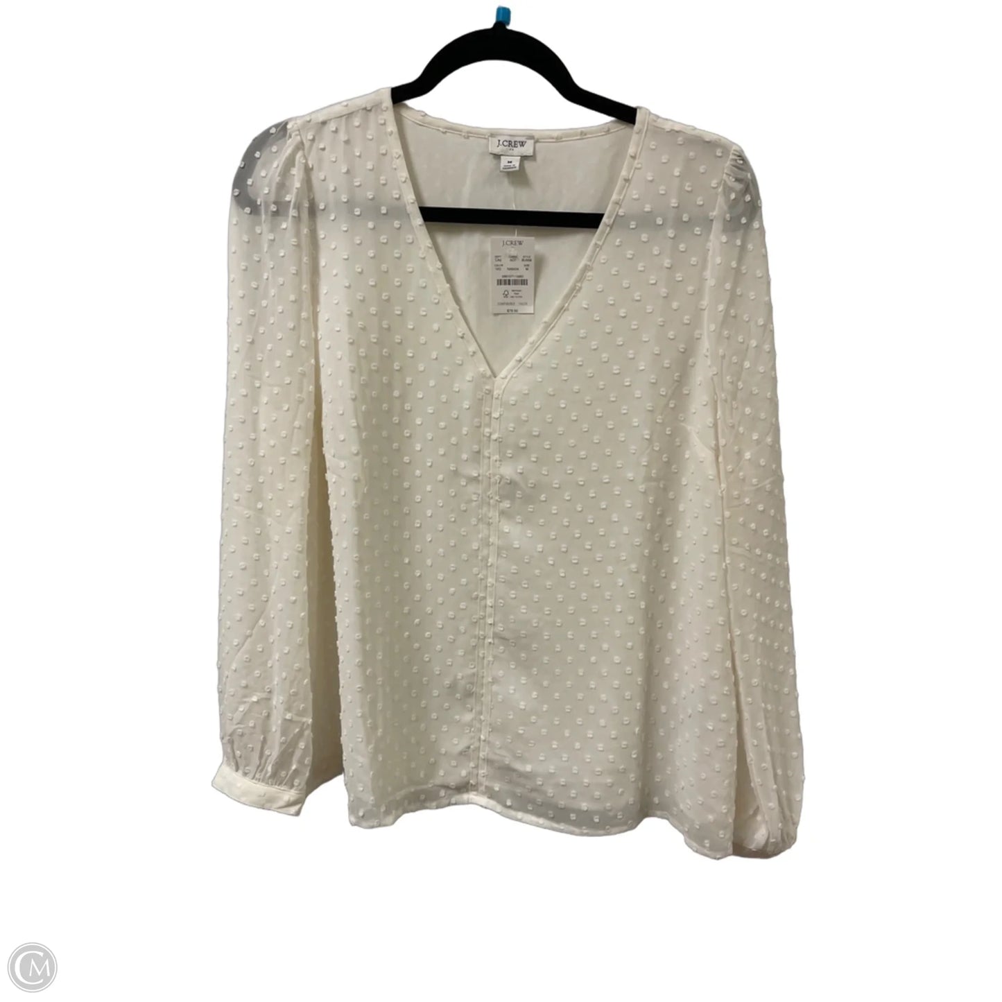 Top Long Sleeve By J. Crew In Cream, Size: M