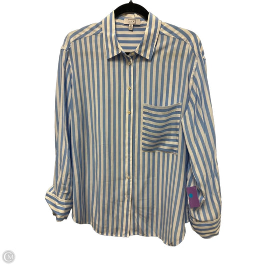 Blouse Long Sleeve By Cma In Blue, Size: L