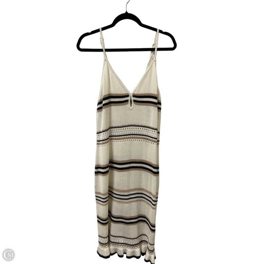 Dress Casual Midi By Clothes Mentor In Cream, Size: 1x