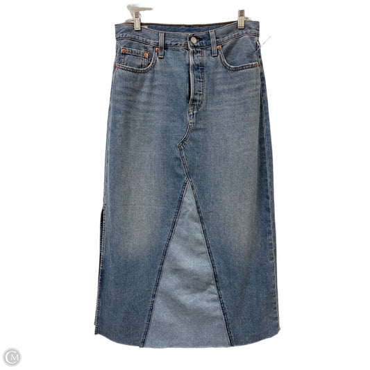 Skirt Maxi By Levis In Blue Denim, Size: 6