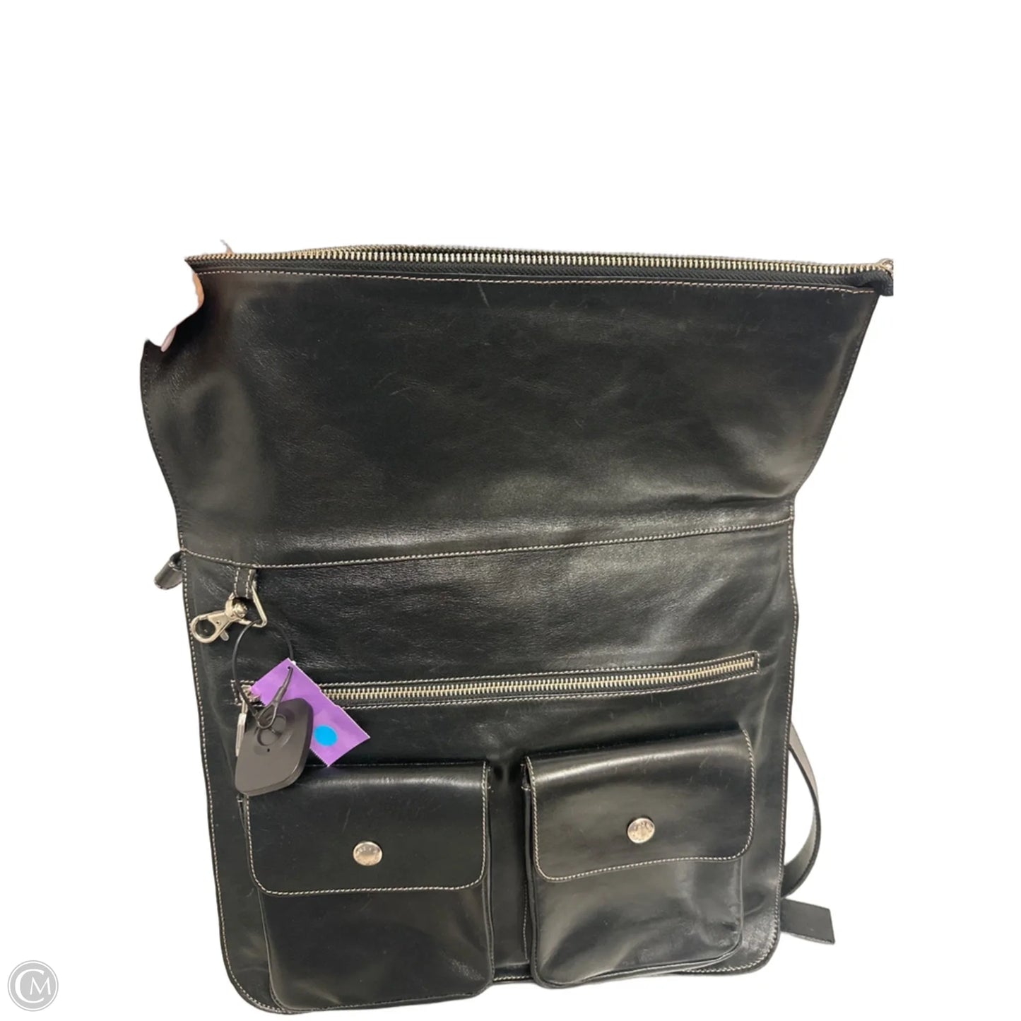 Handbag Leather By Cma, Size: Large