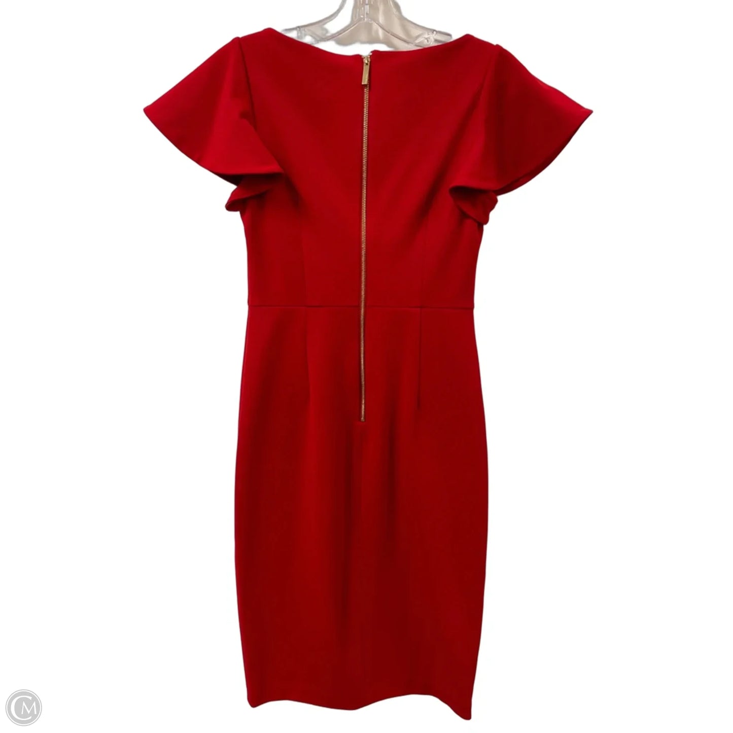 Dress Casual Midi By Calvin Klein In Red, Size: Xs