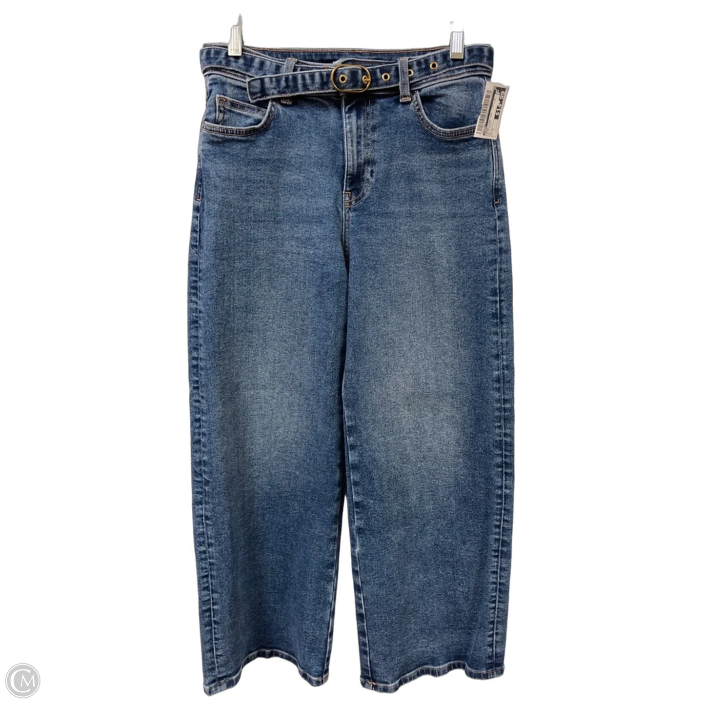 Jeans Wide Leg By Zara In Blue Denim, Size: 4