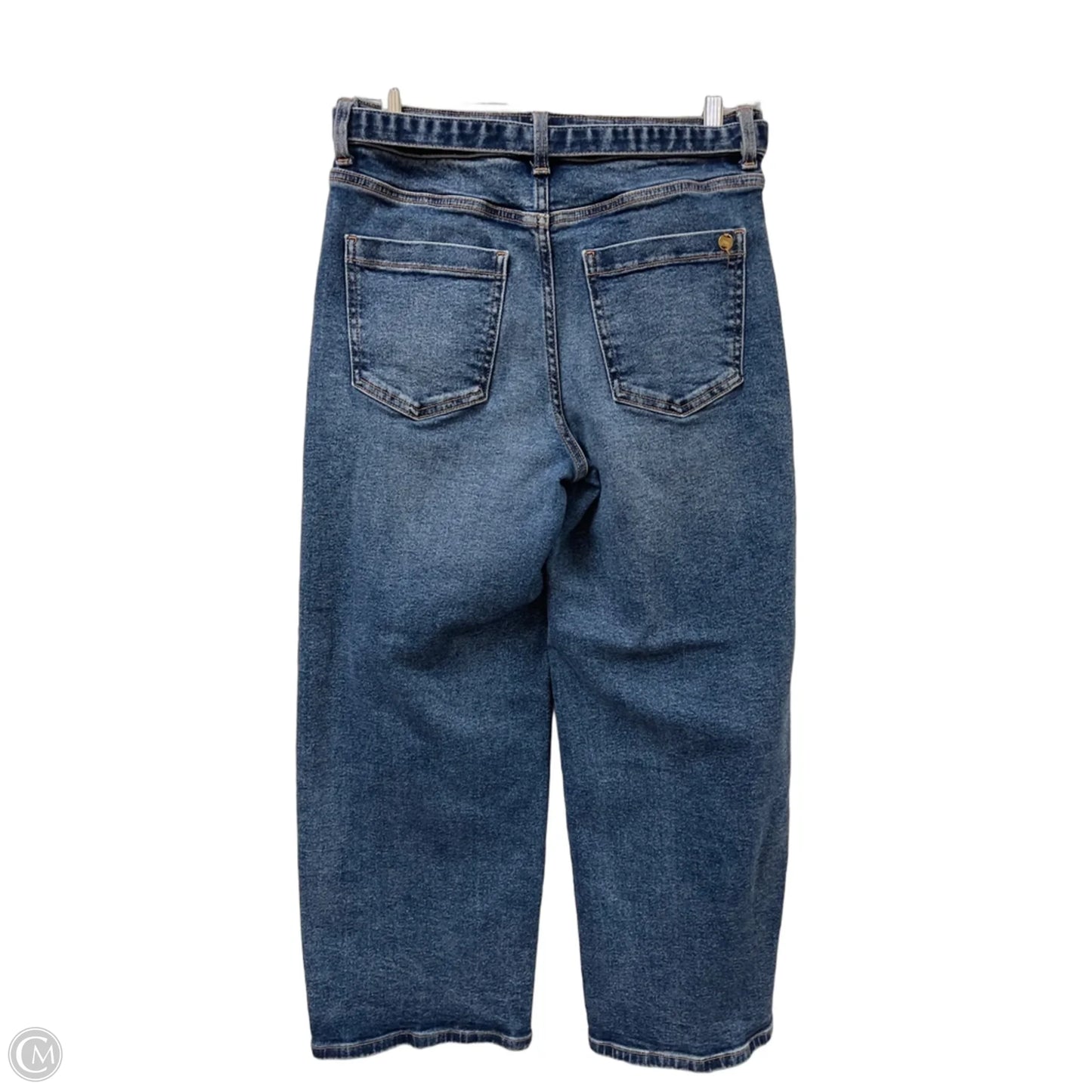 Jeans Wide Leg By Zara In Blue Denim, Size: 4
