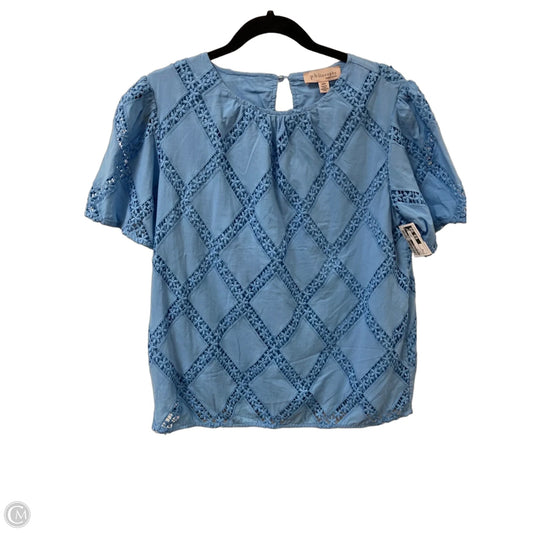 Top Short Sleeve By Philosophy In Blue, Size: M