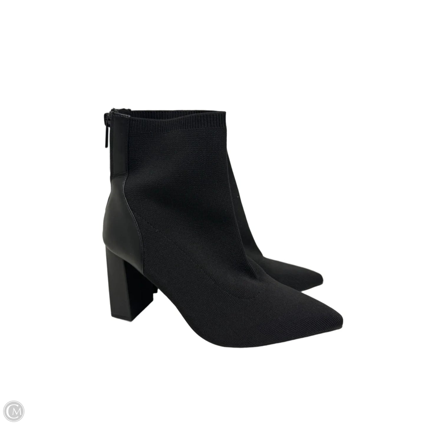 Boots Ankle Heels By Clothes Mentor In Black, Size: 10