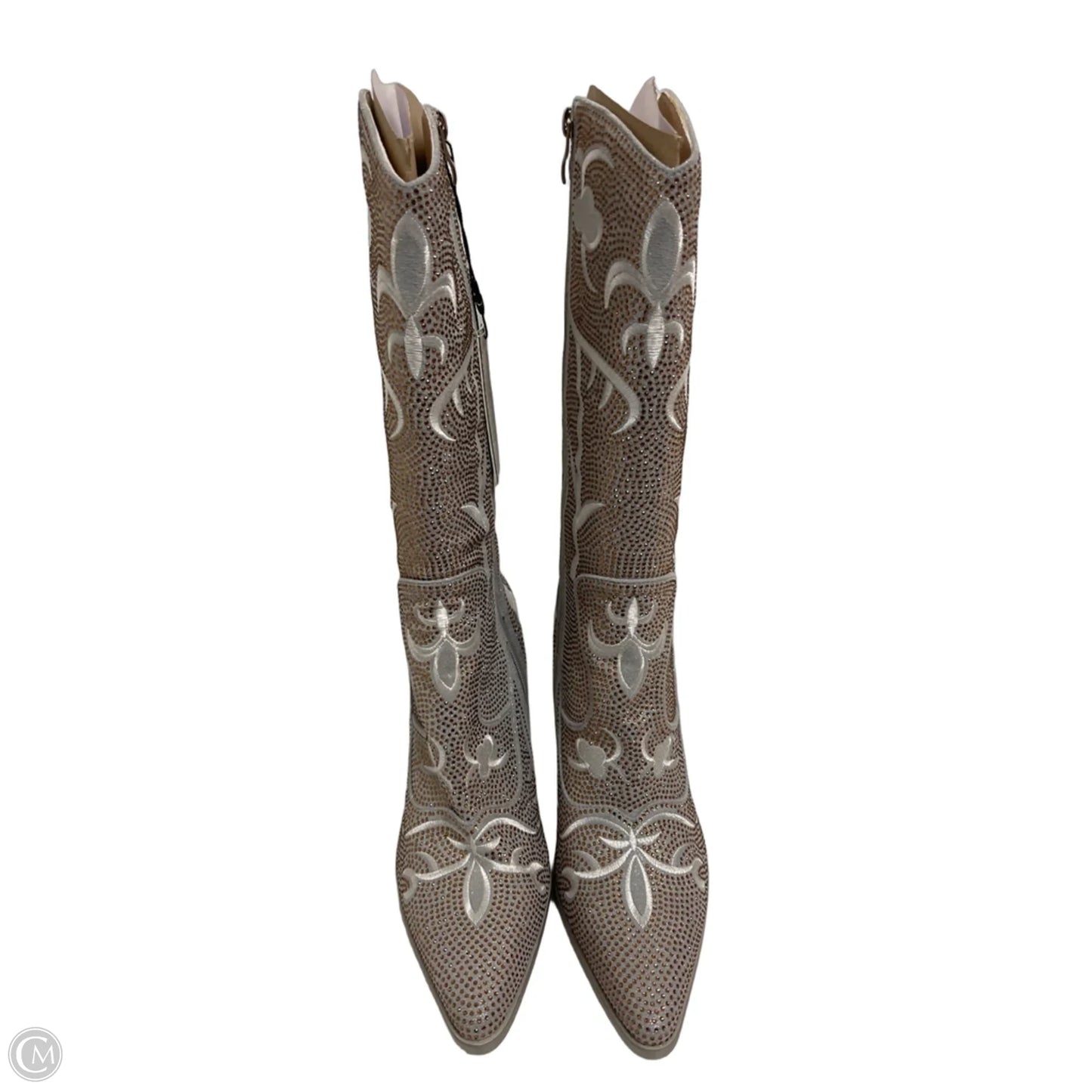 Boots Western By Clothes Mentor In Silver, Size: 10