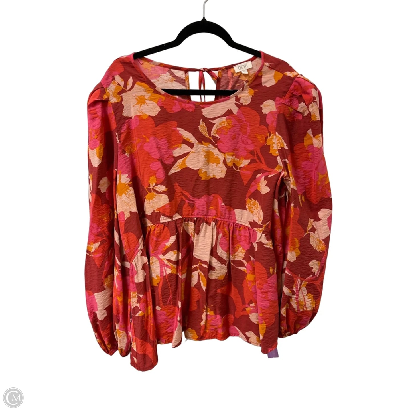 Top Long Sleeve By Oddi In Floral Print, Size: 2x