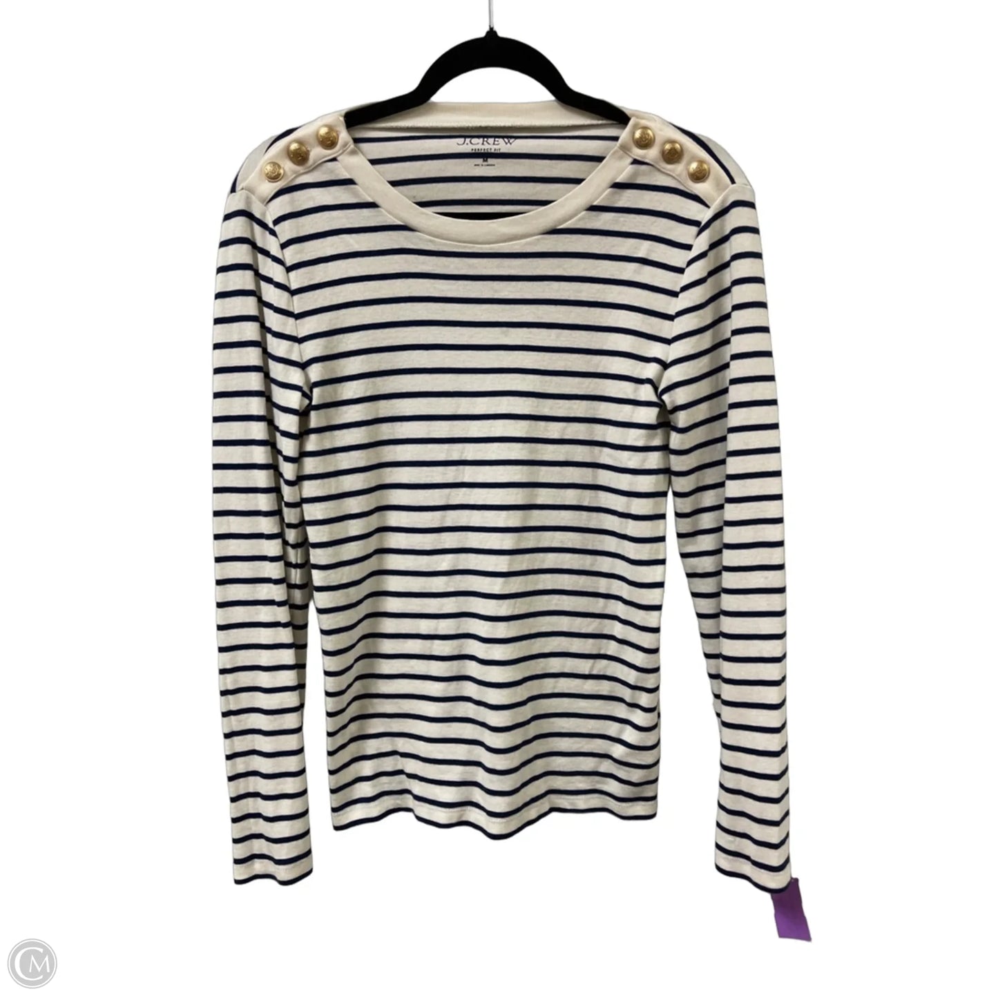 Top Long Sleeve By J. Crew In Navy, Size: M