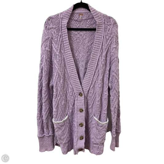 Sweater Cardigan By Free People In Purple, Size: M