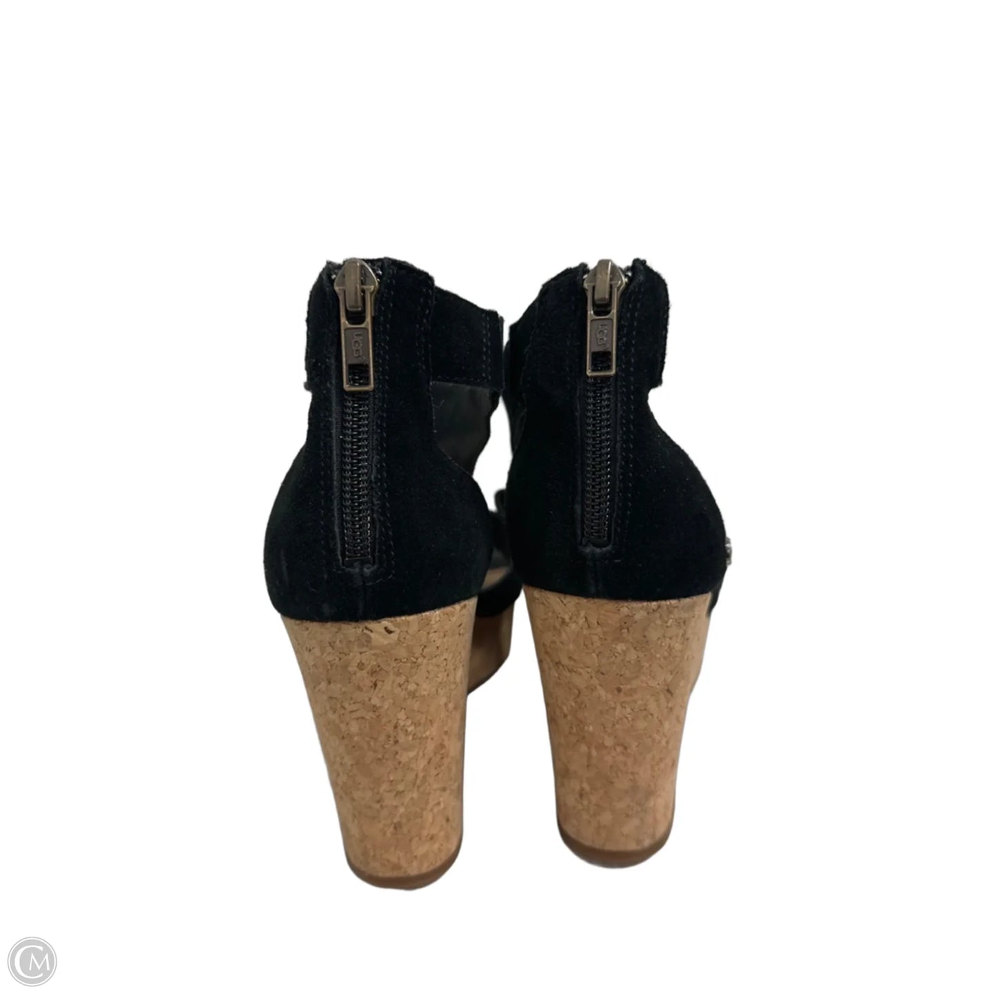 Sandals Designer By Ugg In Black, Size: 8