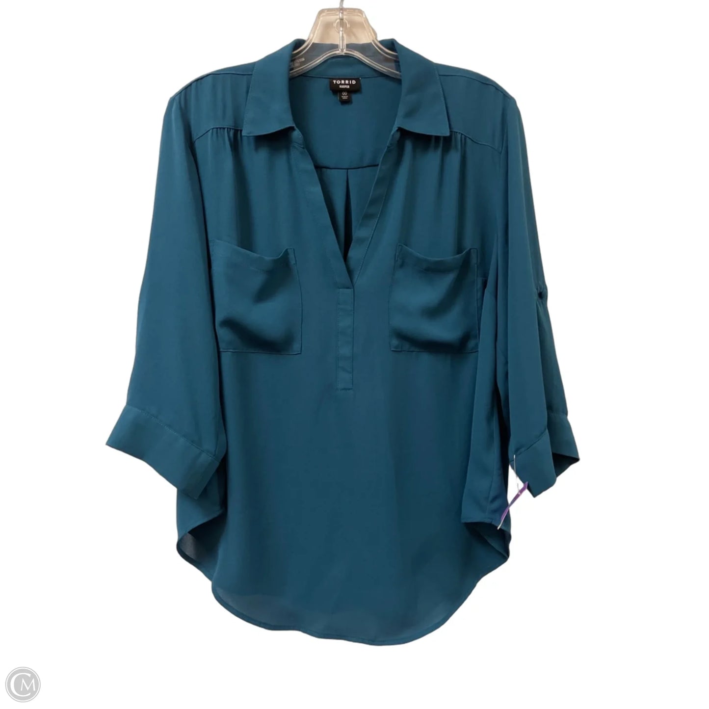 Top Long Sleeve By Torrid In Blue, Size: L