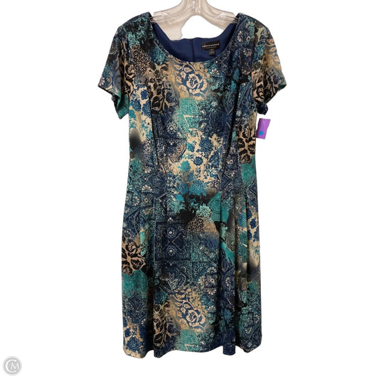 Dress Casual Midi By Connected Apparel In Blue & Green, Size: M