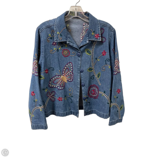 Jacket Denim By Clothes Mentor In Blue Denim, Size: Xl