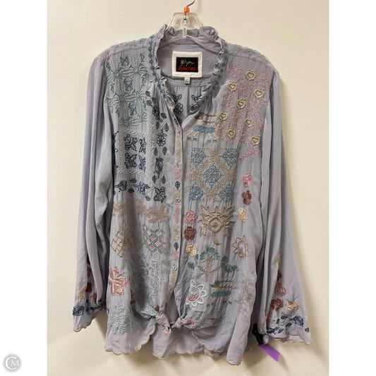 Blouse Designer By Johnny Was In Purple, Size: L