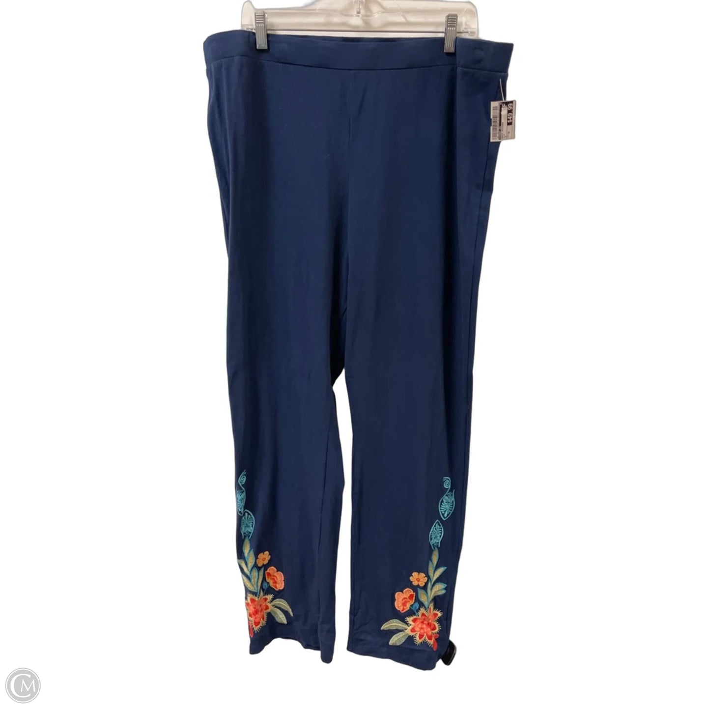 Pants Designer By Johnny Was In Blue, Size: 18