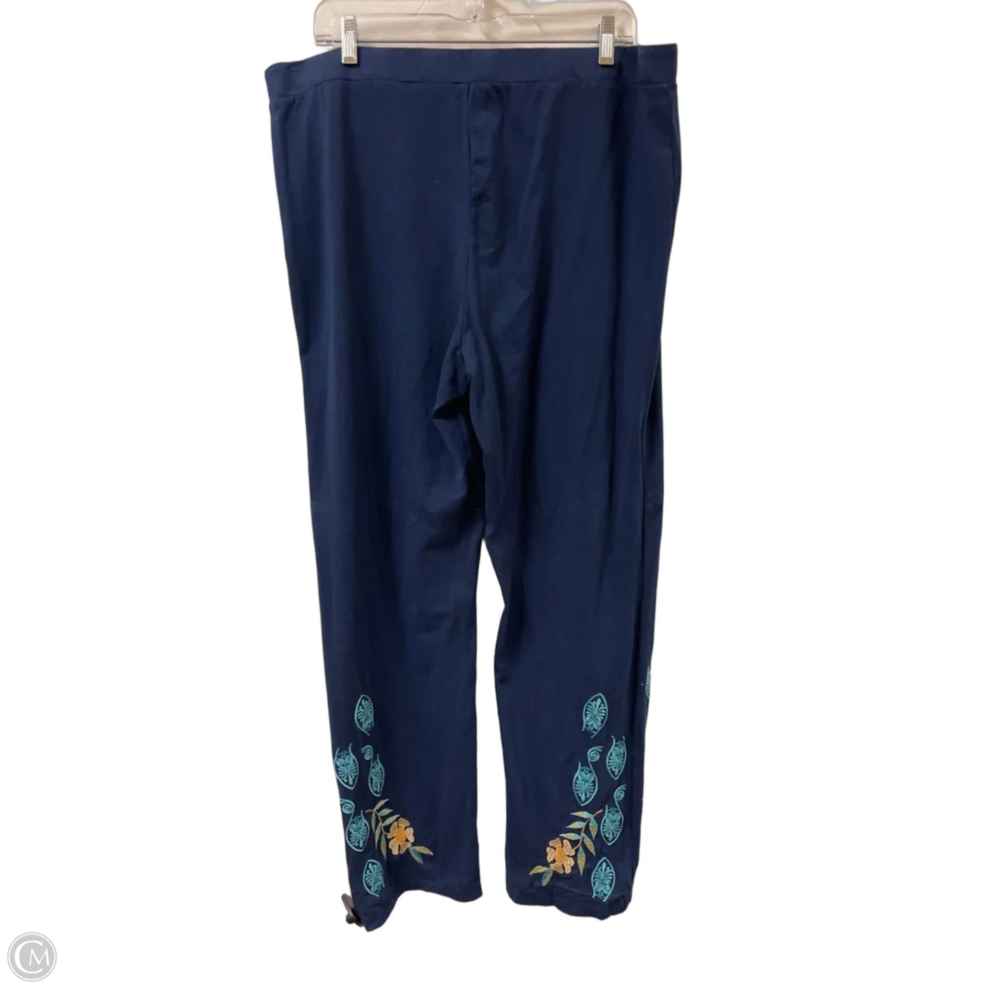 Pants Designer By Johnny Was In Blue, Size: 18