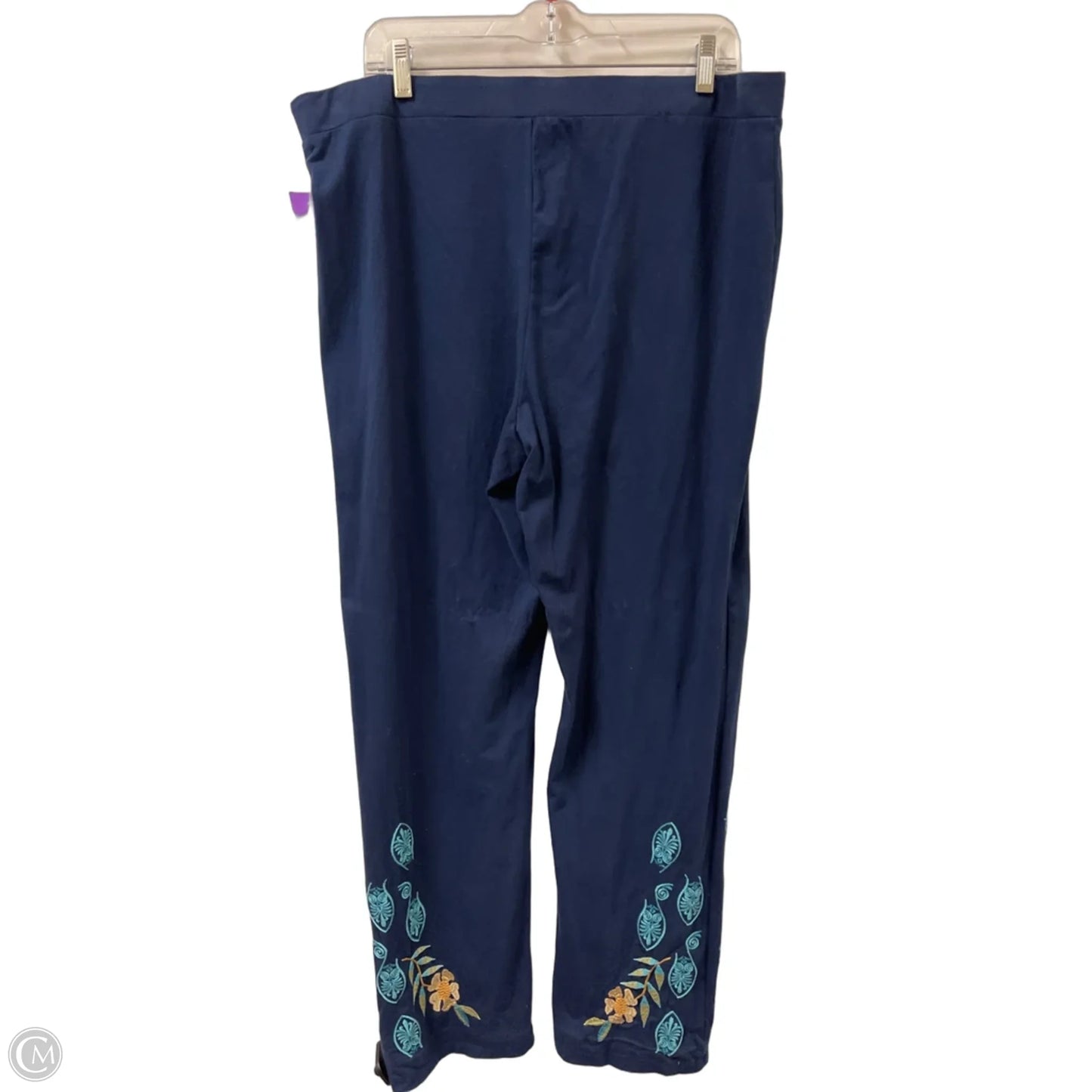 Pants Designer By Johnny Was In Blue, Size: 18