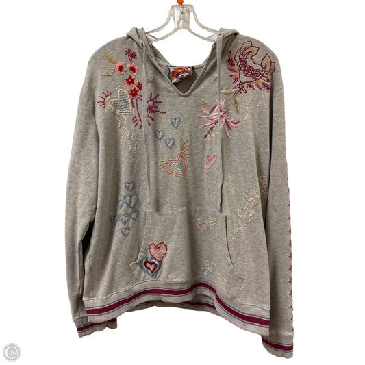 Sweater Designer By Johnny Was In Grey, Size: L