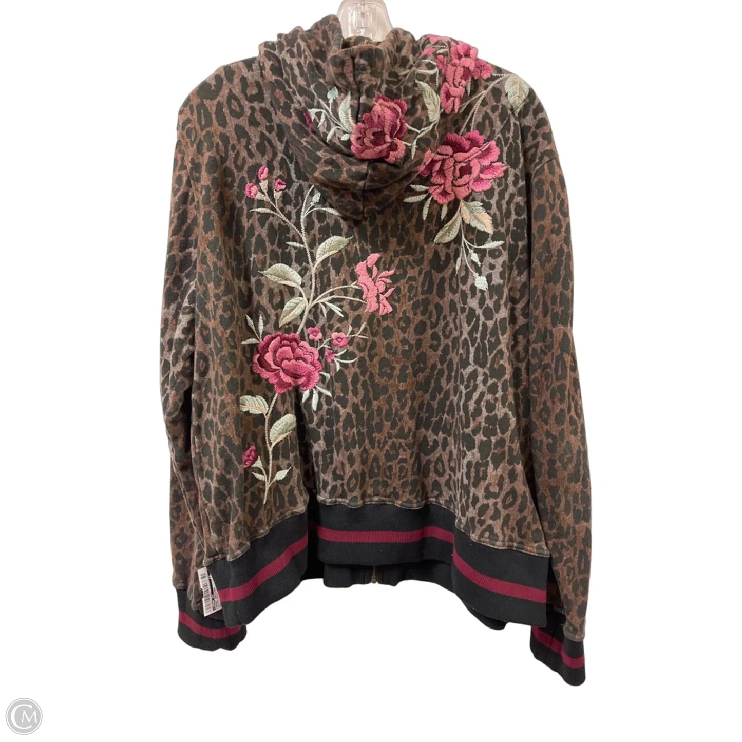 Jacket Designer By Johnny Was In Animal Print, Size: Xl