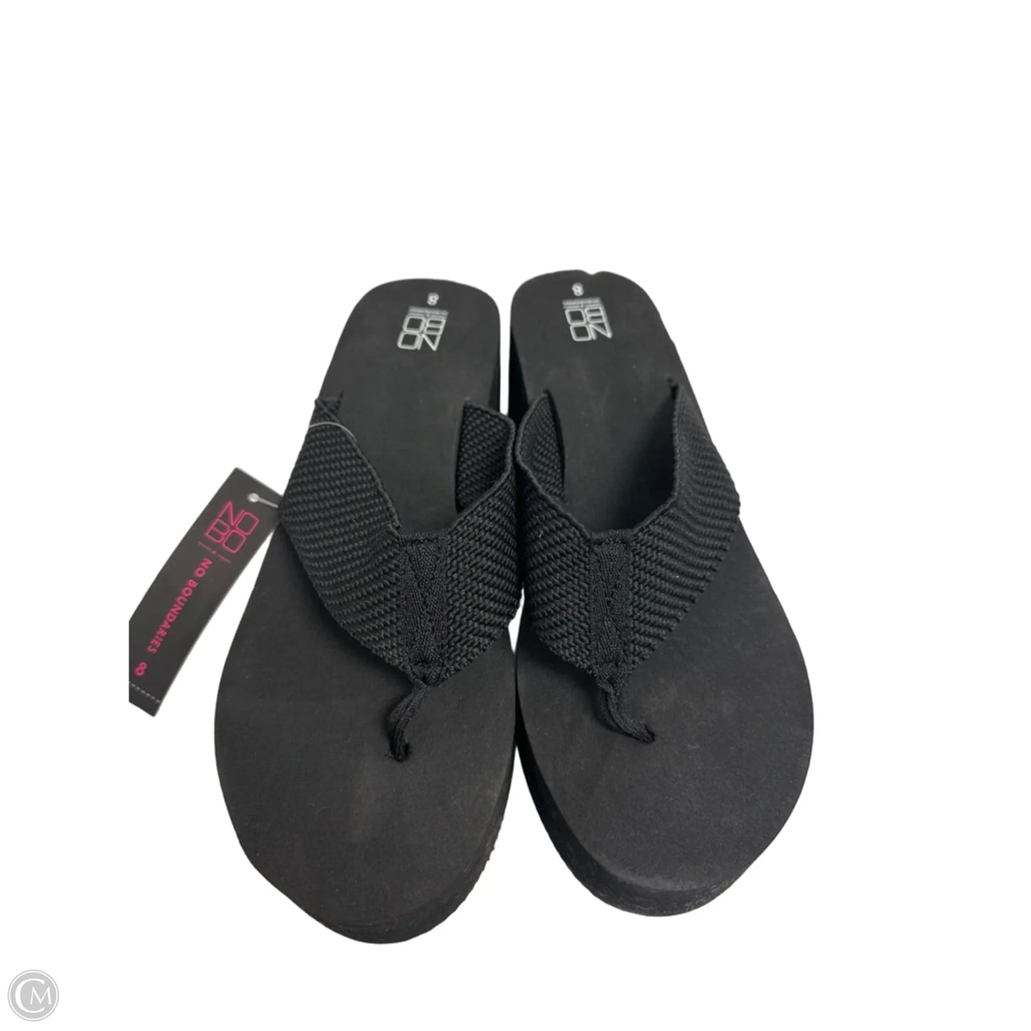 Sandals Flip Flops By No Boundaries In Black, Size: 8