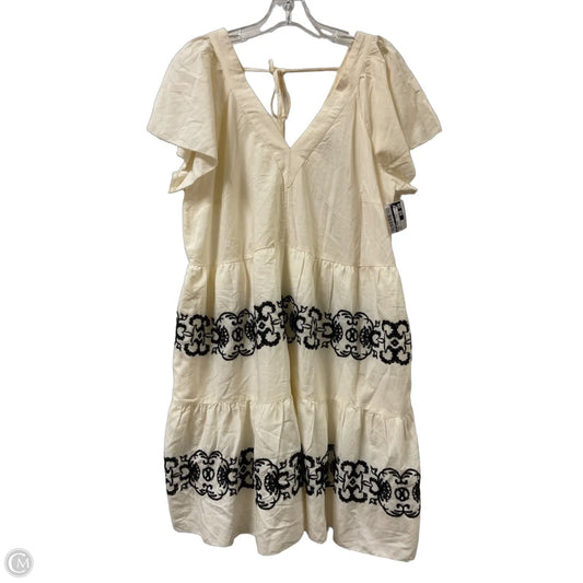 Dress Casual Midi By Old Navy In Cream, Size: L