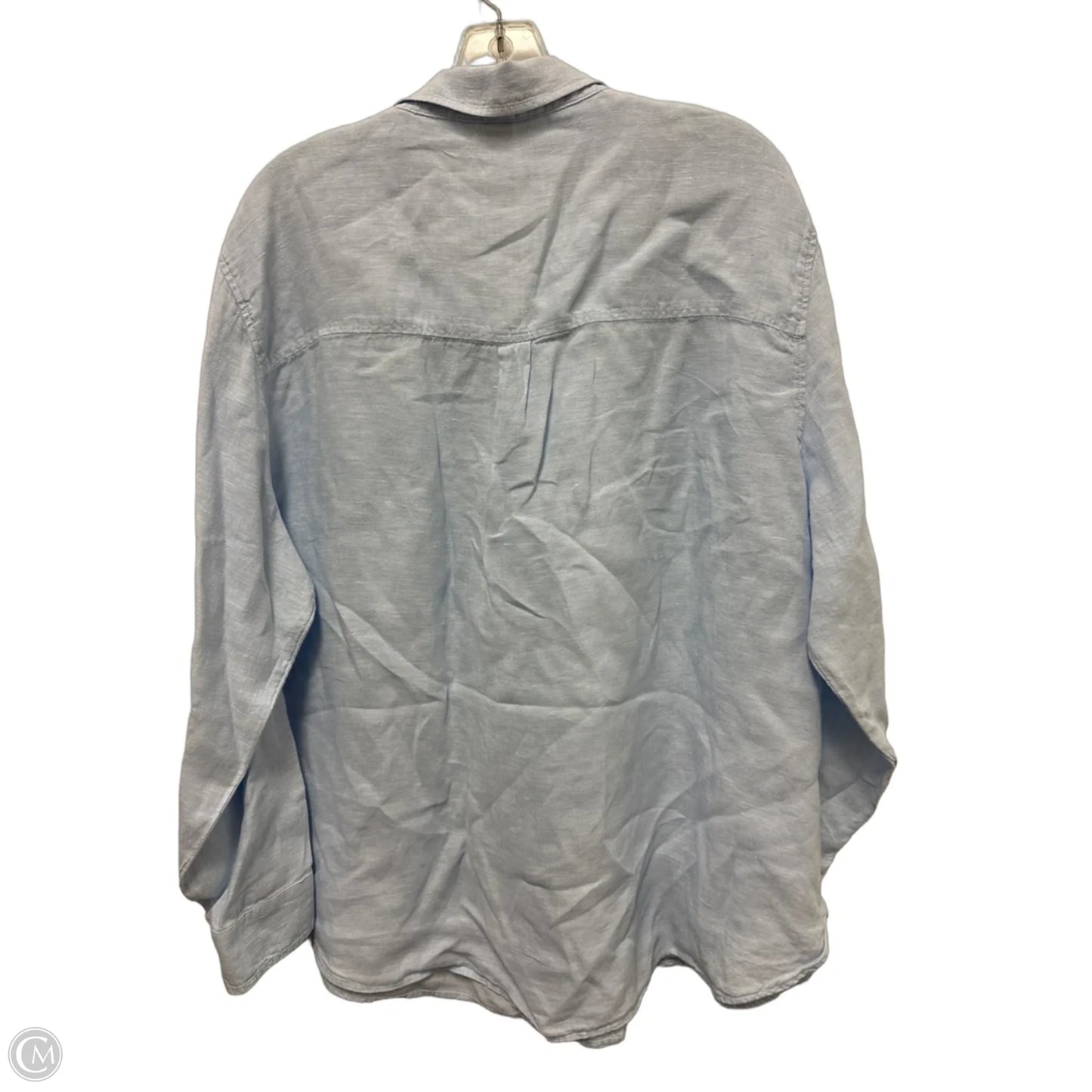 Blouse Long Sleeve By H&m In Blue, Size: 1x