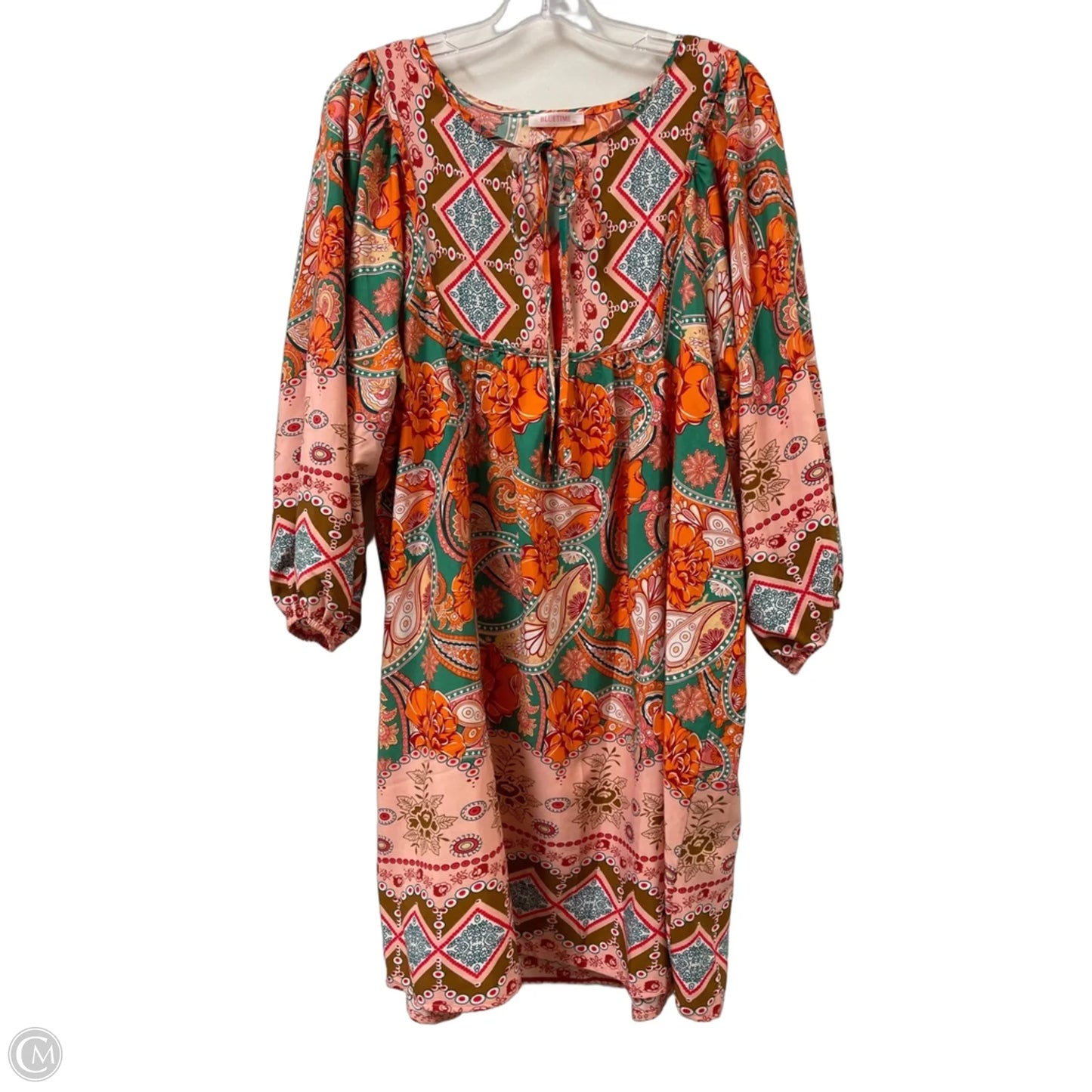 Dress Casual Midi By Clothes Mentor In Orange, Size: Xl
