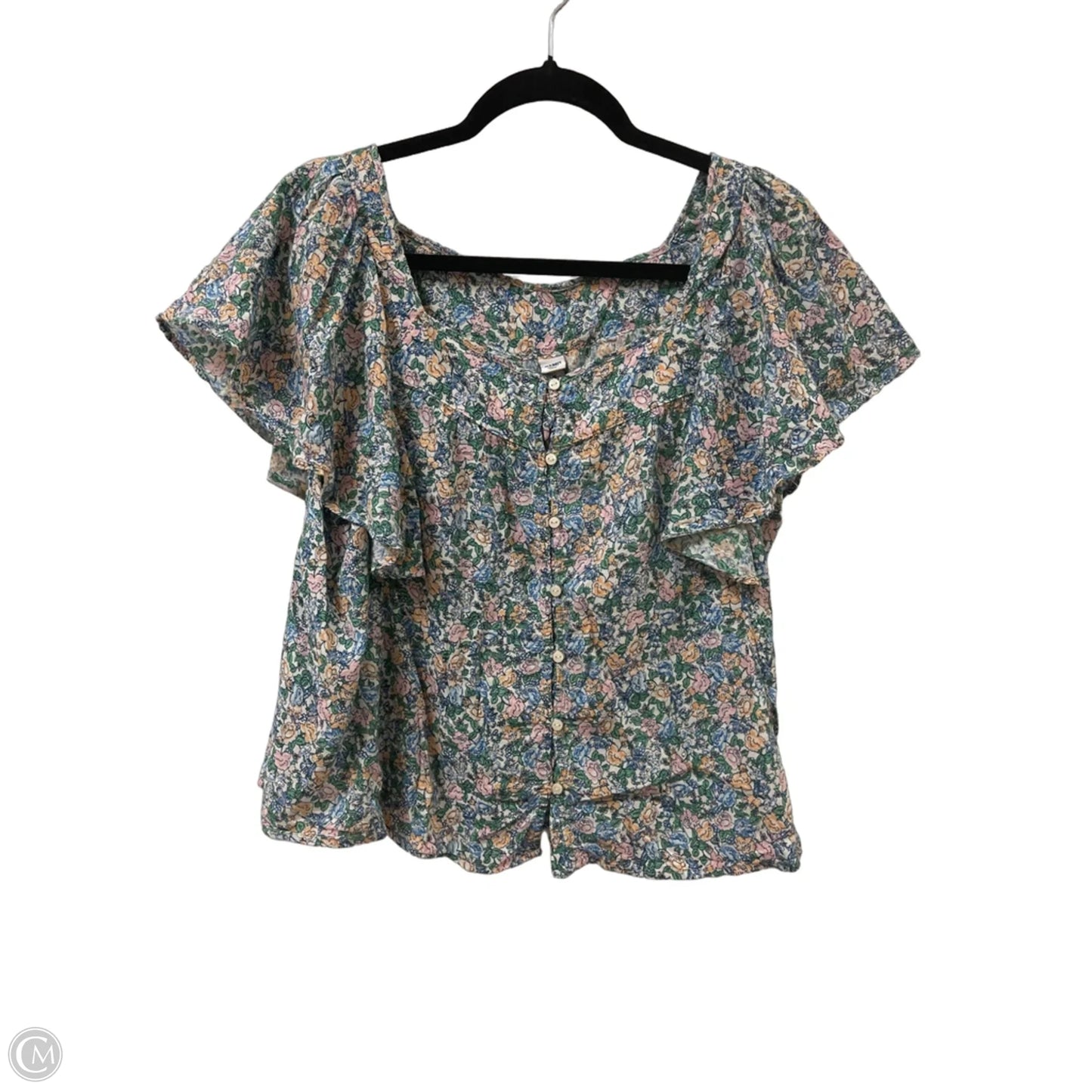 Top Short Sleeve By Old Navy In Floral Print, Size: S