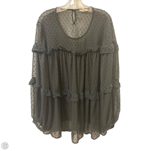 Top Long Sleeve By Oddi In Black, Size: 3x