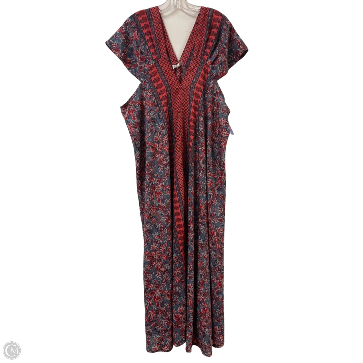 Dress Casual Maxi By Bohme In Blue & Red, Size: 3x