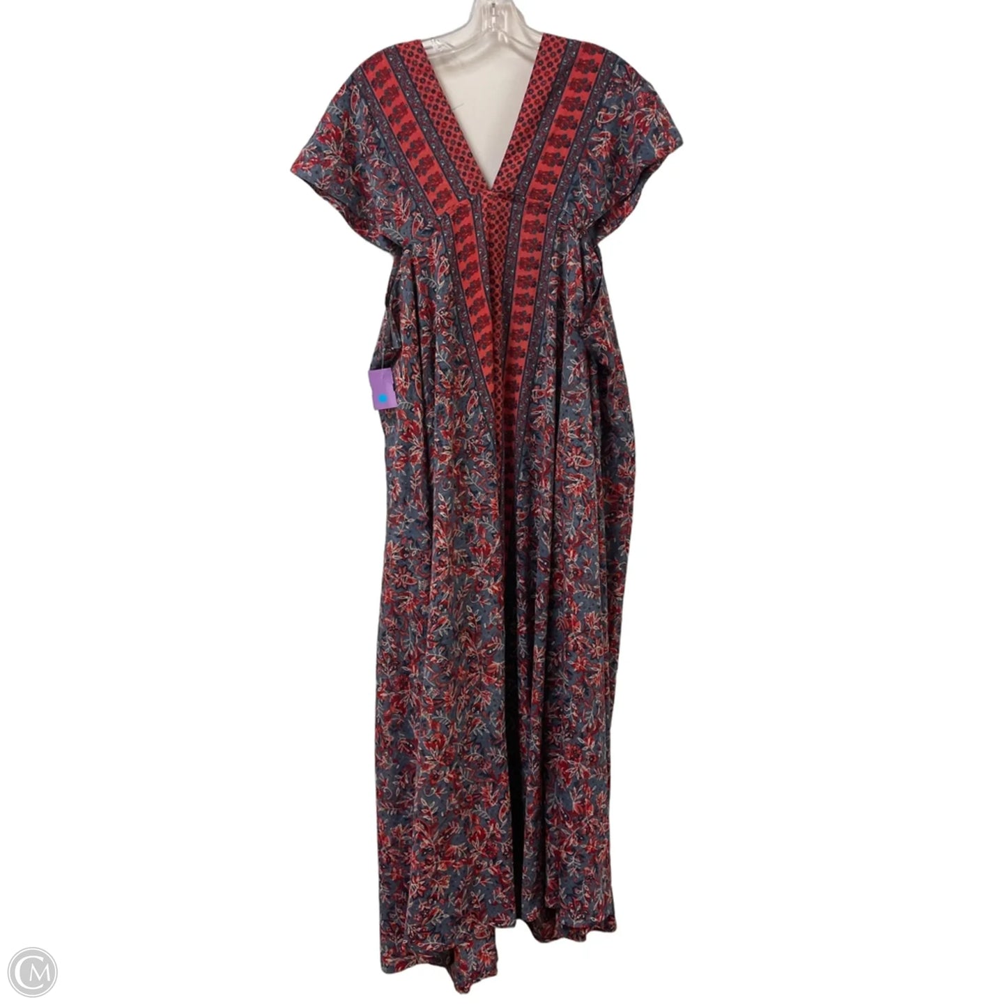 Dress Casual Maxi By Bohme In Blue & Red, Size: 3x
