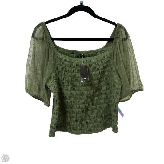Top Short Sleeve By Torrid In Green, Size: 2x
