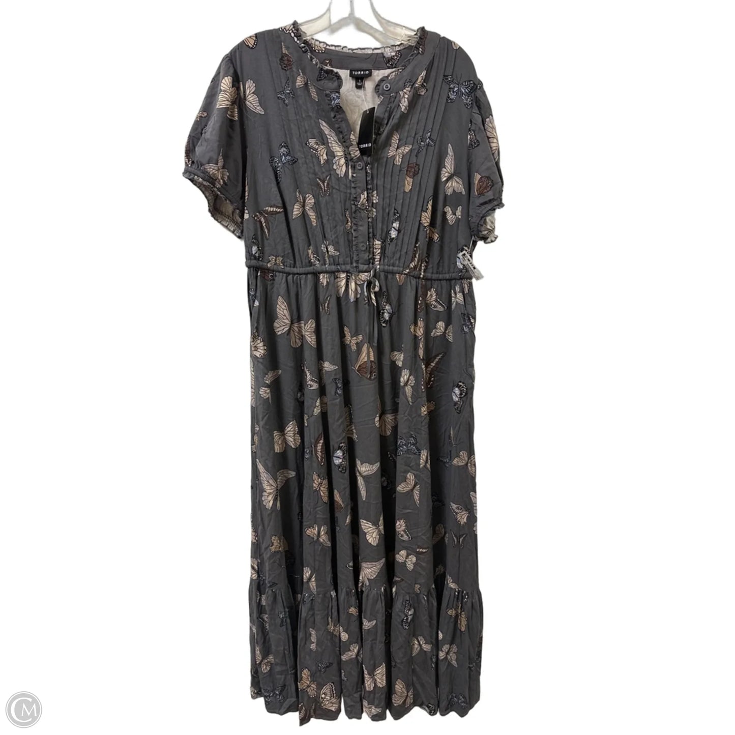 Dress Casual Maxi By Torrid In Gold, Size: 1x
