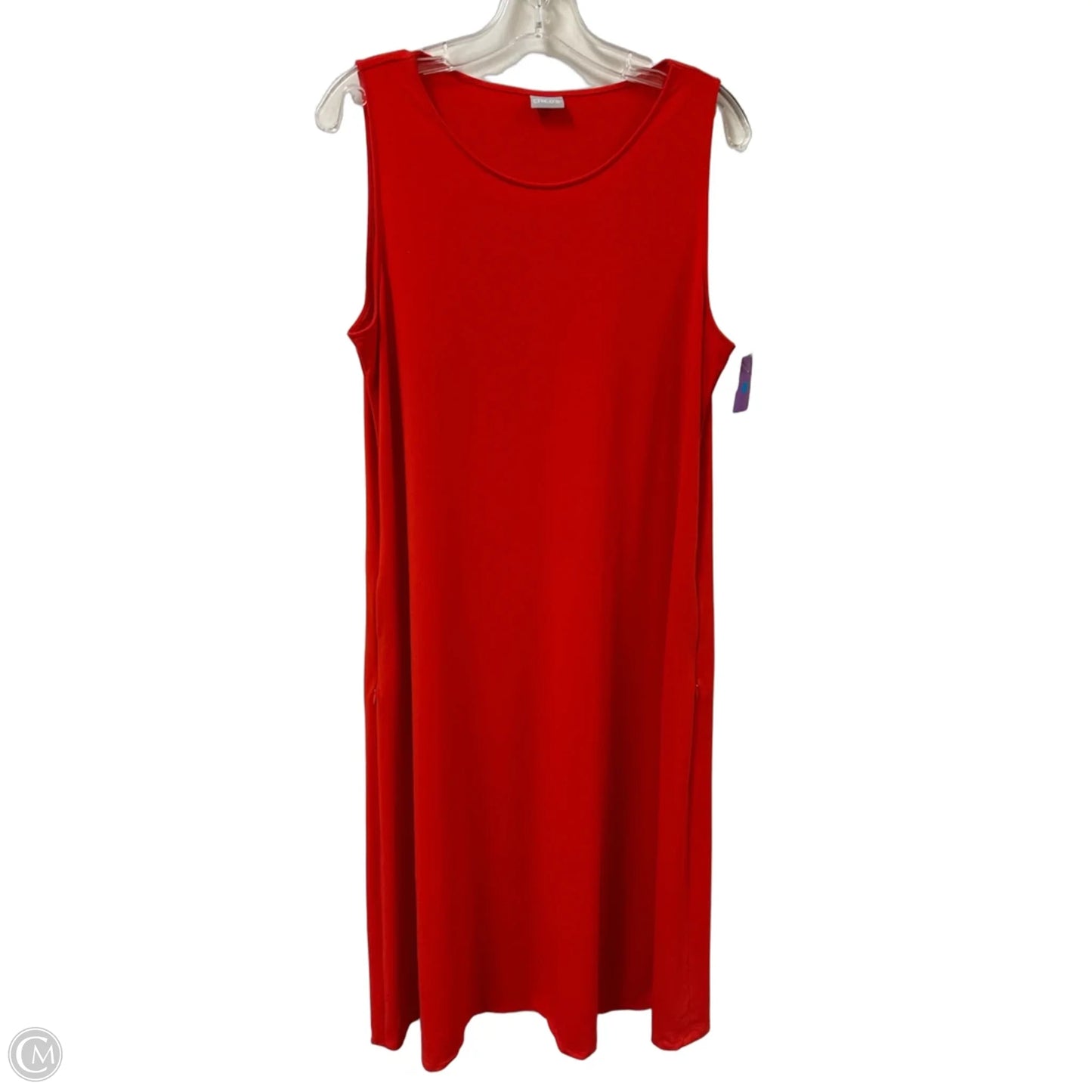 Dress Casual Maxi By Chicos In Orange, Size: Xl