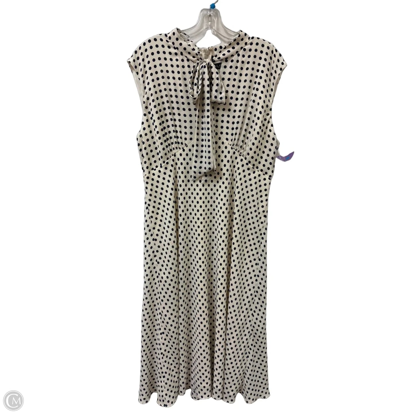 Dress Casual Maxi By Lauren By Ralph Lauren In Polkadot Pattern, Size: Xl