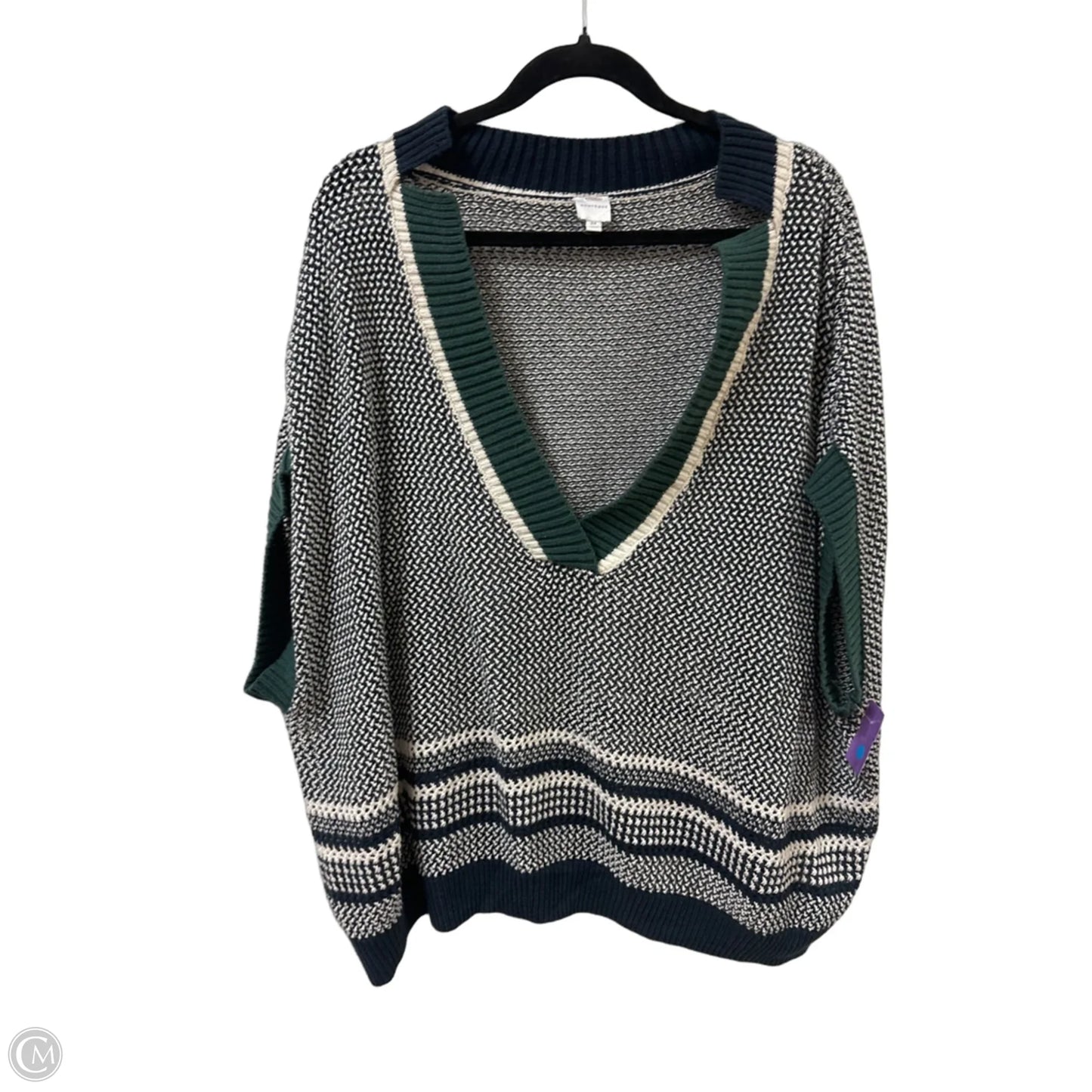 Sweater Short Sleeve By Anthropologie In Navy, Size: 2x