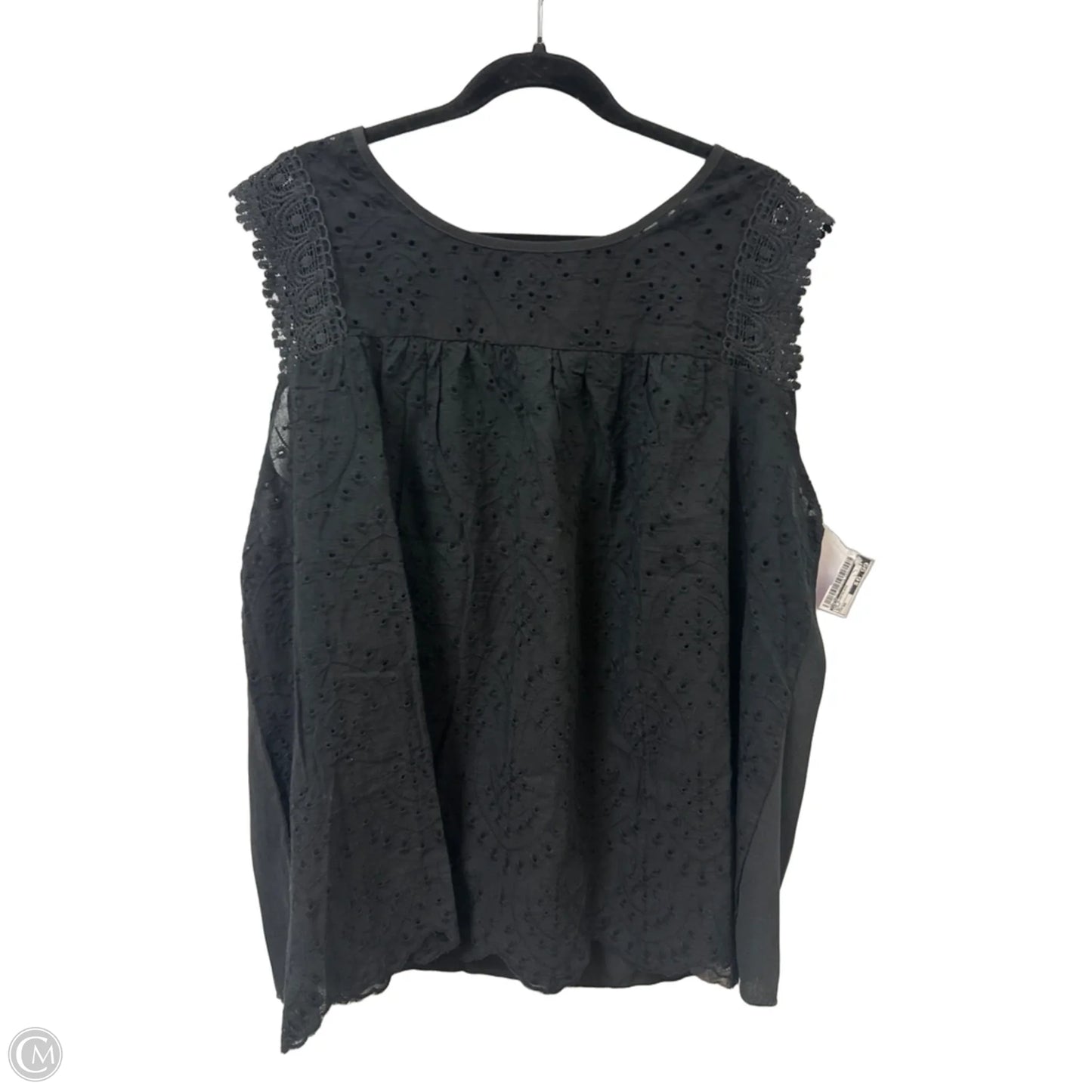 Top Sleeveless By Shein In Black, Size: 3x