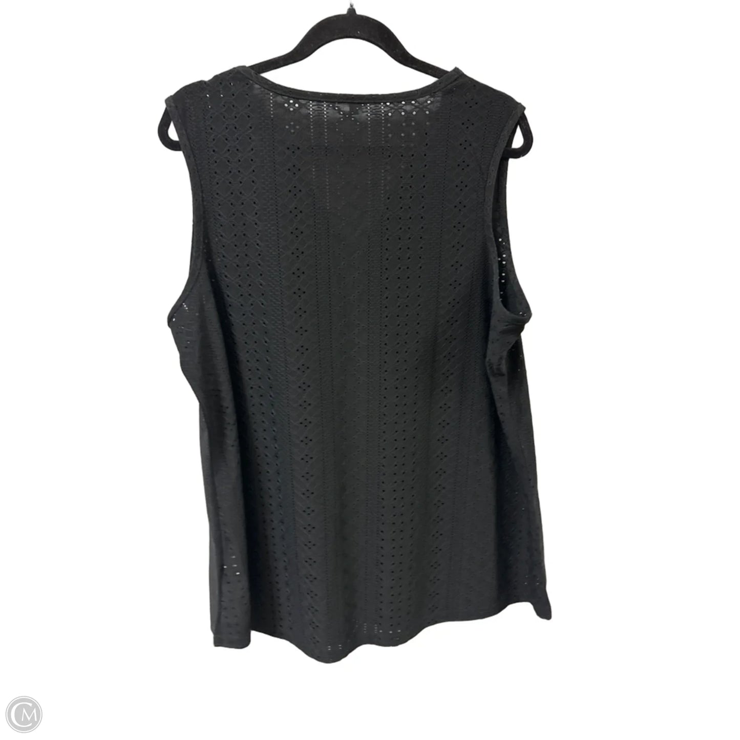 Top Sleeveless By Clothes Mentor In Black, Size: 2x