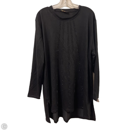 Tunic Long Sleeve By Clothes Mentor In Black, Size: Xl