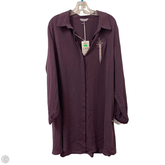Dress Casual Midi By Clothes Mentor In Purple, Size: 1x