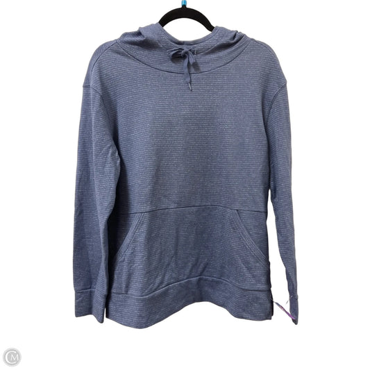 Sweatshirt Hoodie By Champion In Blue, Size: L