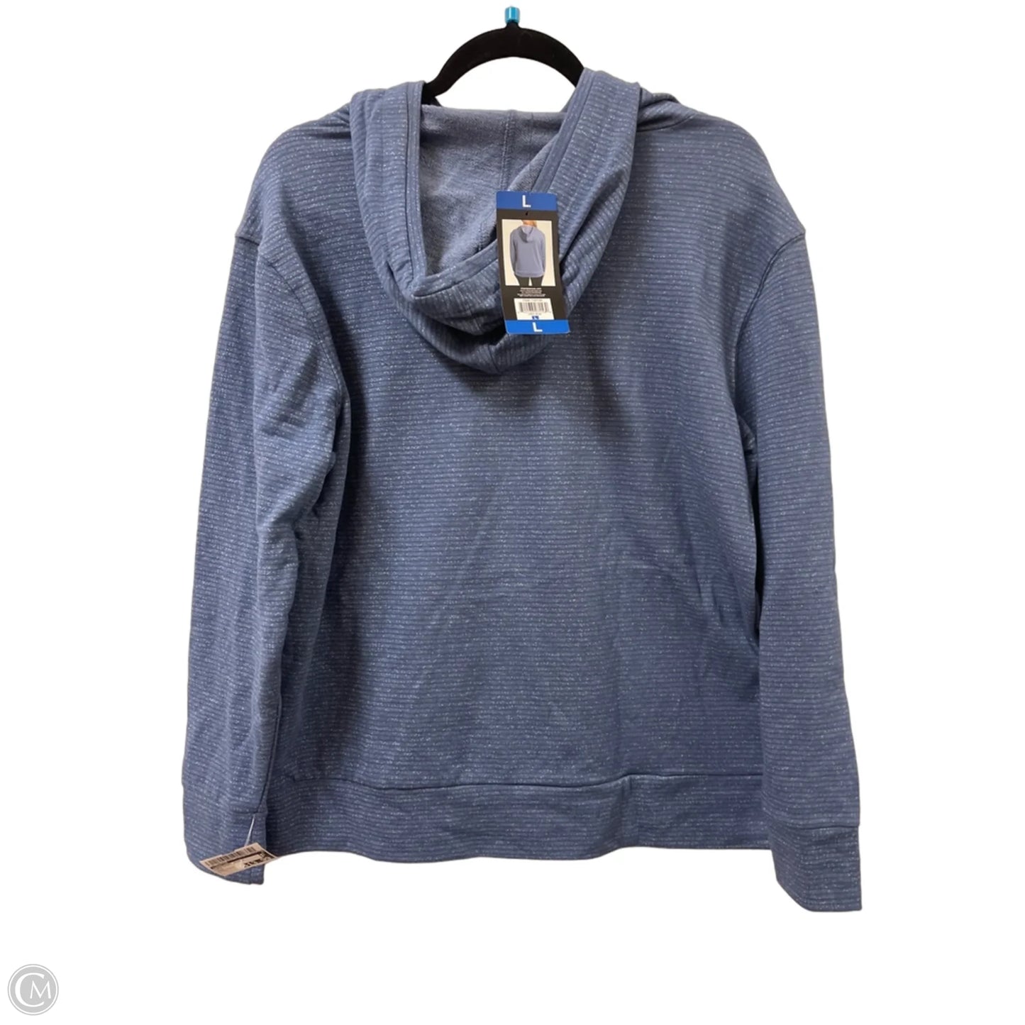 Sweatshirt Hoodie By Champion In Blue, Size: L