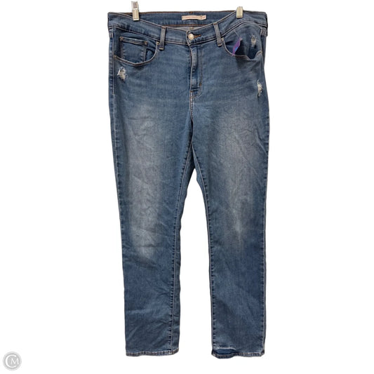 Jeans Skinny By Levis In Blue Denim, Size: 12
