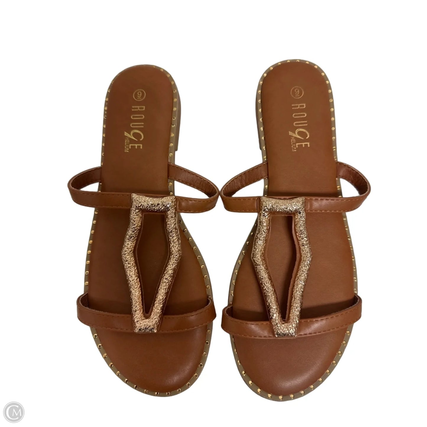 Sandals Flats By Clothes Mentor In Brown, Size: 9
