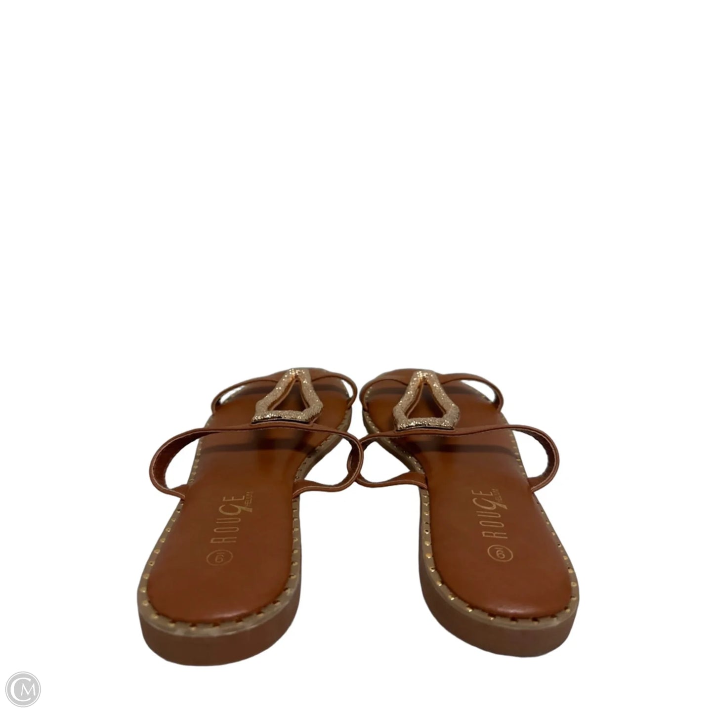 Sandals Flats By Clothes Mentor In Brown, Size: 9
