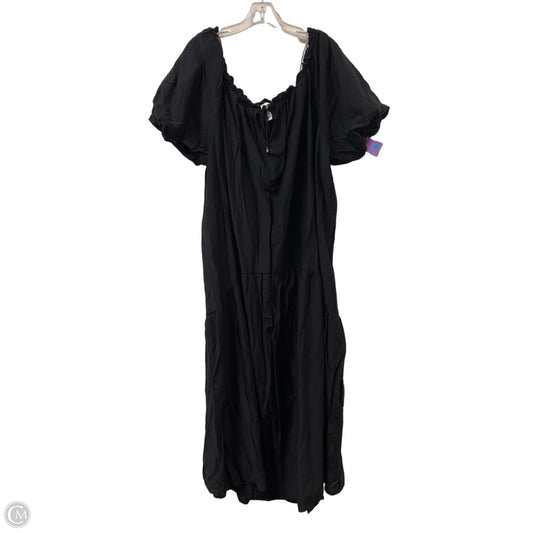 Dress Casual Maxi By H&m In Black, Size: 1x